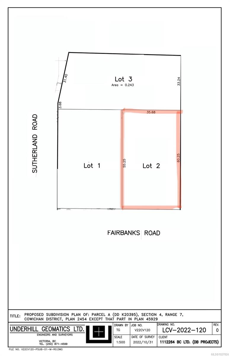 Lot for sale in Cowichan Bay, Lt 2 Fairbanks Rd, 1027824 | Realtylink.org