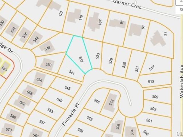 Lot for sale in Nanaimo, 537 Pinnacle Pl, 1037847 | Realtylink.org