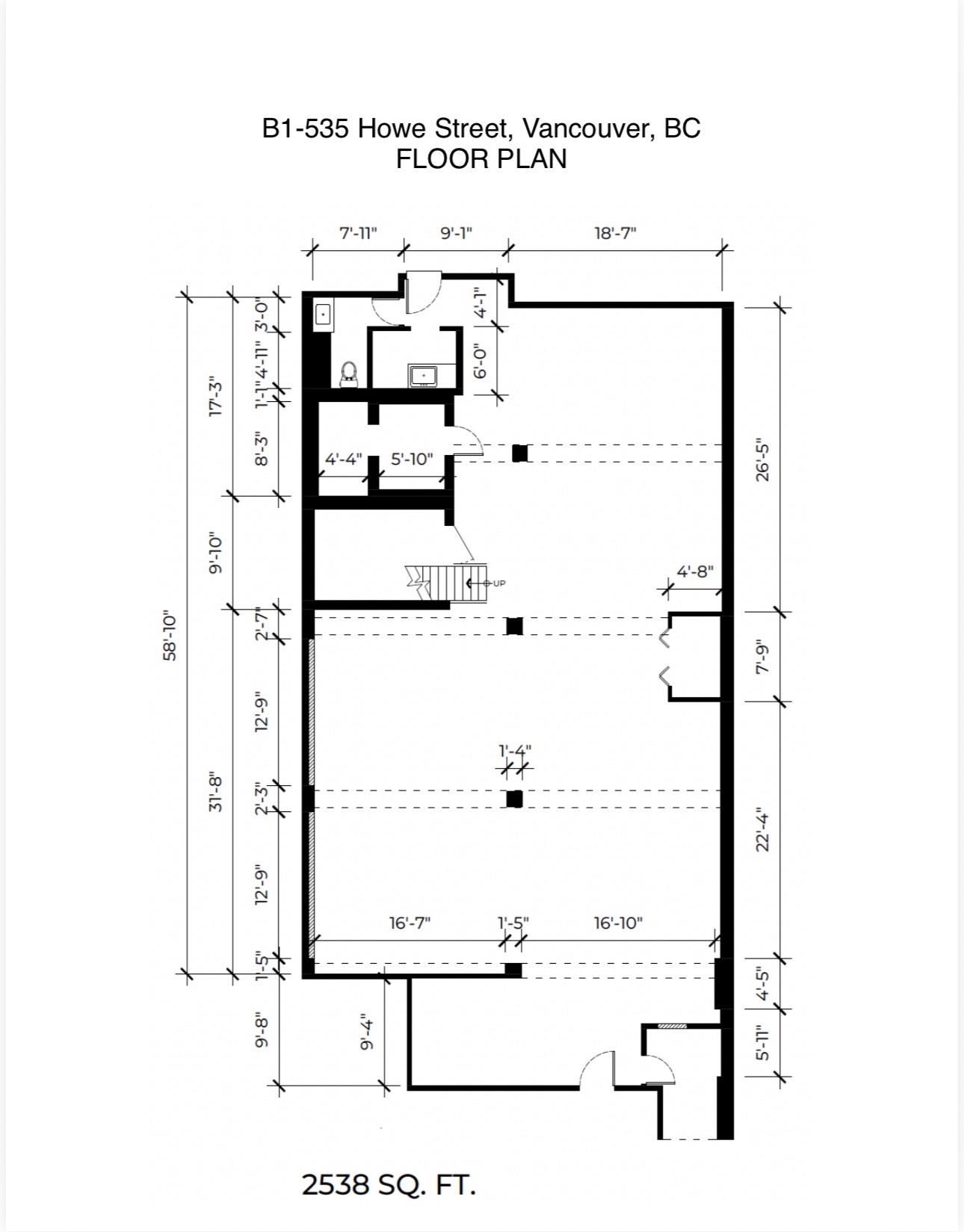 Retail for lease in Vancouver, Vancouver West, B1 535 Howe Street, 224979303 | Realtylink.org