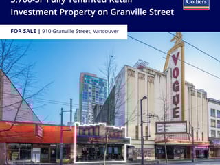 Retail for sale in Vancouver, Vancouver West, 910 Granville Street, 224982260 | Realtylink.org