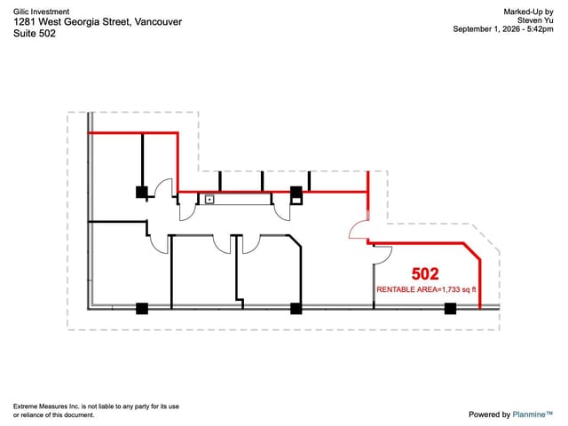Office for lease in Vancouver, Vancouver West, 502 1281 West Georgia Street, 224986881 | Realtylink.org