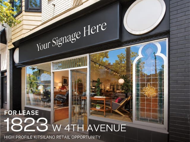Retail for lease in Vancouver, Vancouver West, 1823 W 4th Avenue, 224987891 | Realtylink.org