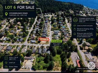 Lot for sale in Gibsons, Sunshine Coast, Lot 6 Steinbrunner Road, 262959463 | Realtylink.org