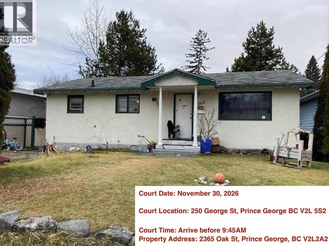 House for sale in Prince George, PG City Central, 2365 Oak Street, 263002339 | Realtylink.org