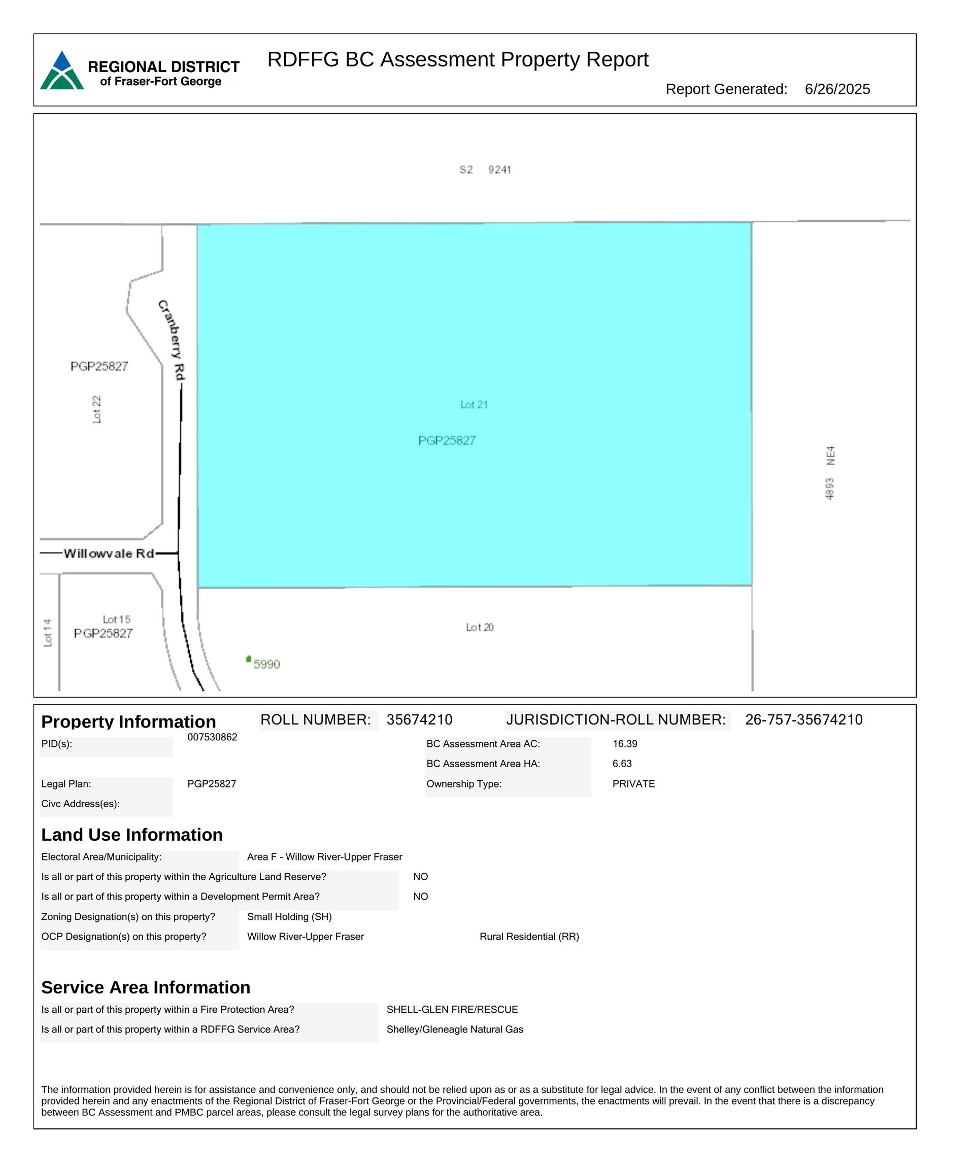 Lot for sale in Prince George, PG Rural East, Lot 21 Cranberry Road, 263043766 | Realtylink.org