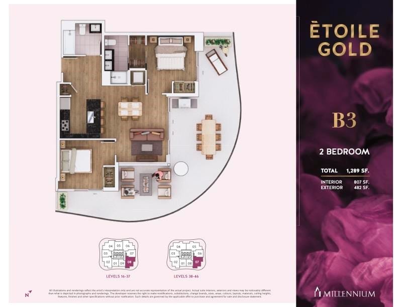 Apartment for sale in Burnaby, Burnaby North, 2808 2266 Springer Avenue, 263089014 | Realtylink.org