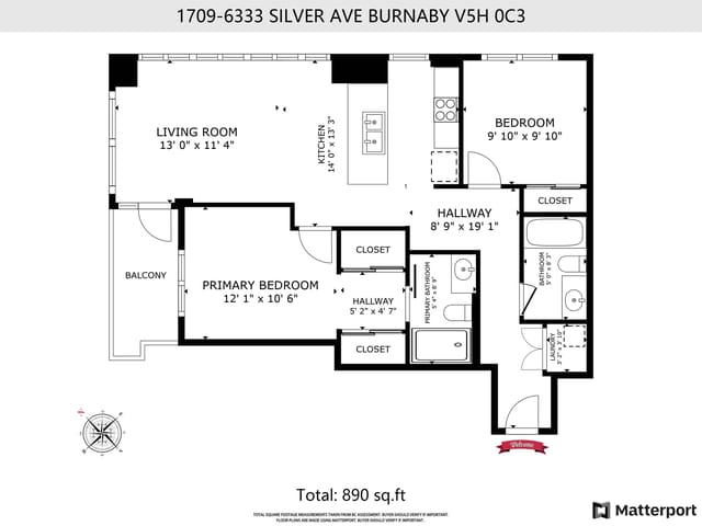 Apartment for sale in Burnaby, Burnaby South, 1709 6333 Silver, 263096773 | Realtylink.org