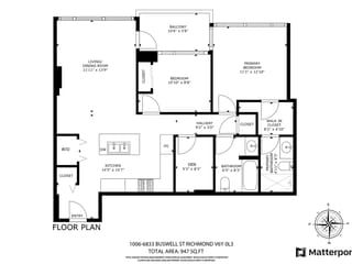 Apartment for sale in Richmond, Richmond, 1006 6833 Buswell Street, 263097144 | Realtylink.org