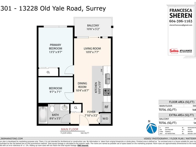 Apartment for sale in Surrey, North Surrey, 301 13228 Old Yale Road, 263107010 | Realtylink.org