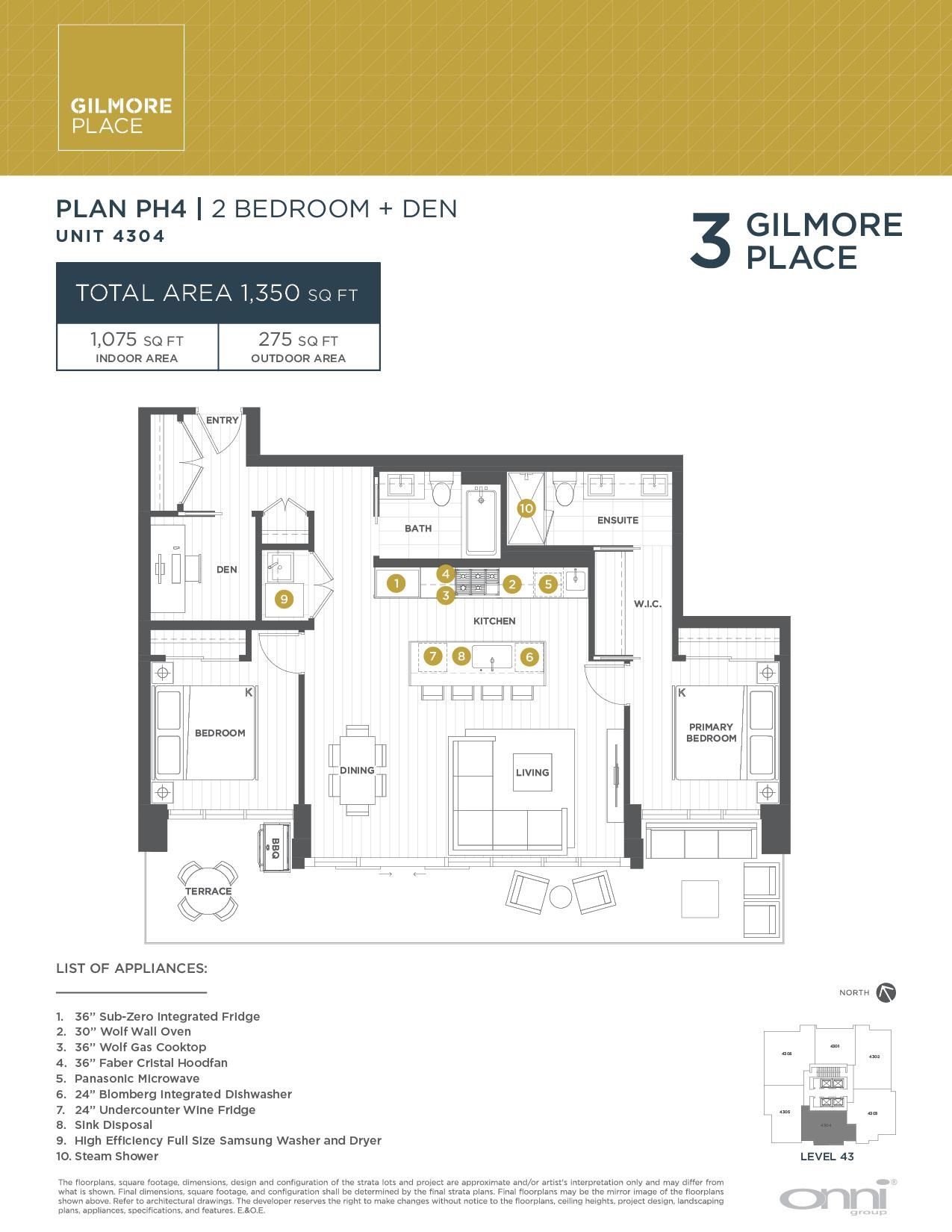 Apartment for sale in Burnaby, Burnaby North, 4304 4168 Lougheed Highway, 263108318 | Realtylink.org