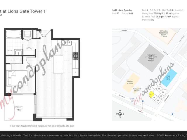 Apartment for rent in North Vancouver, North Vancouver, xx05 1632 Lions Gate Lane, 263108522 | Realtylink.org