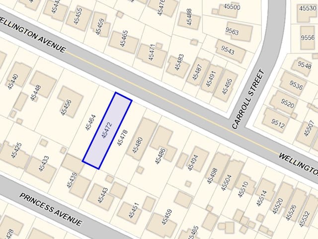 Lot for sale in Chilliwack, Chilliwack, 45472 Wellington Avenue, 263113498 | Realtylink.org