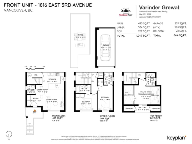 1/2 Duplex for sale in Vancouver, Vancouver East, 1 1816 E 3rd Avenue, 263114999 | Realtylink.org