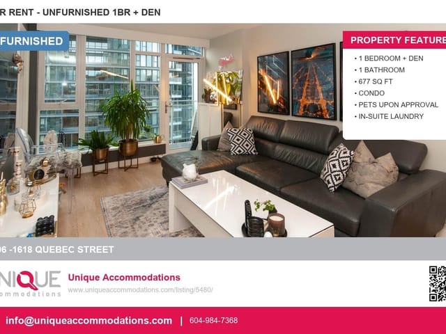 Apartment for rent in Vancouver, Vancouver East, 1006 1618 Quebec Street, 263115234 | Realtylink.org