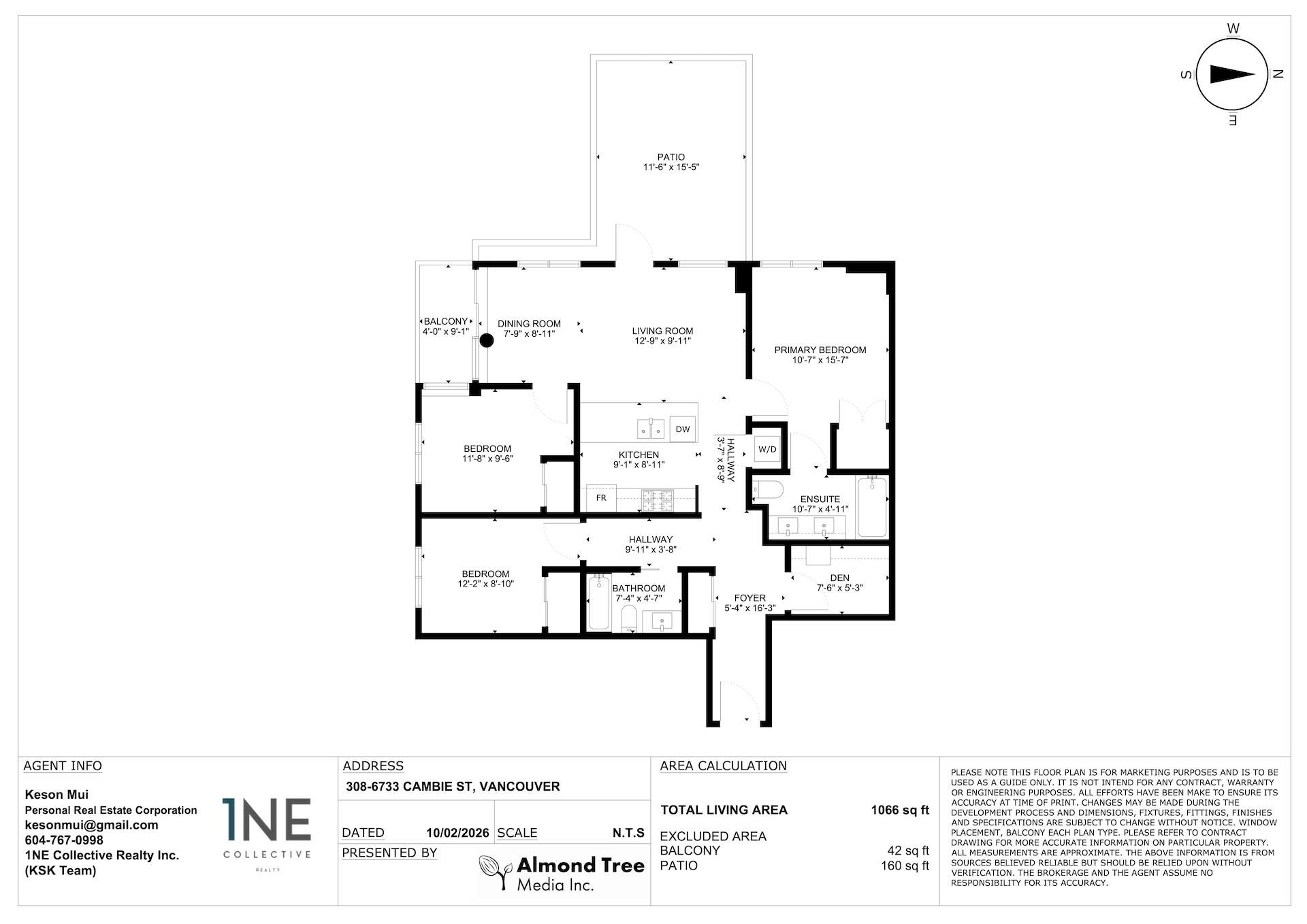 Apartment for sale in Vancouver, Vancouver West, 308 6733 Cambie Street, 263117365 | Realtylink.org