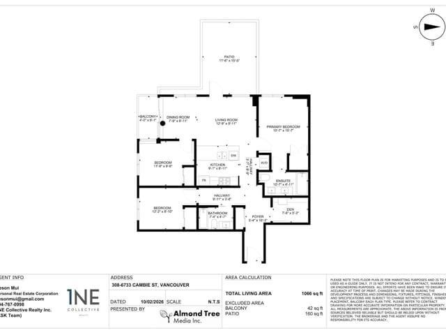 Apartment for sale in Vancouver, Vancouver West, 308 6733 Cambie Street, 263117365 | Realtylink.org