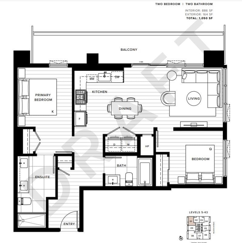 Apartment for rent in Burnaby, Burnaby South, 13F 6087 Wilson Avenue, 263118447 | Realtylink.org