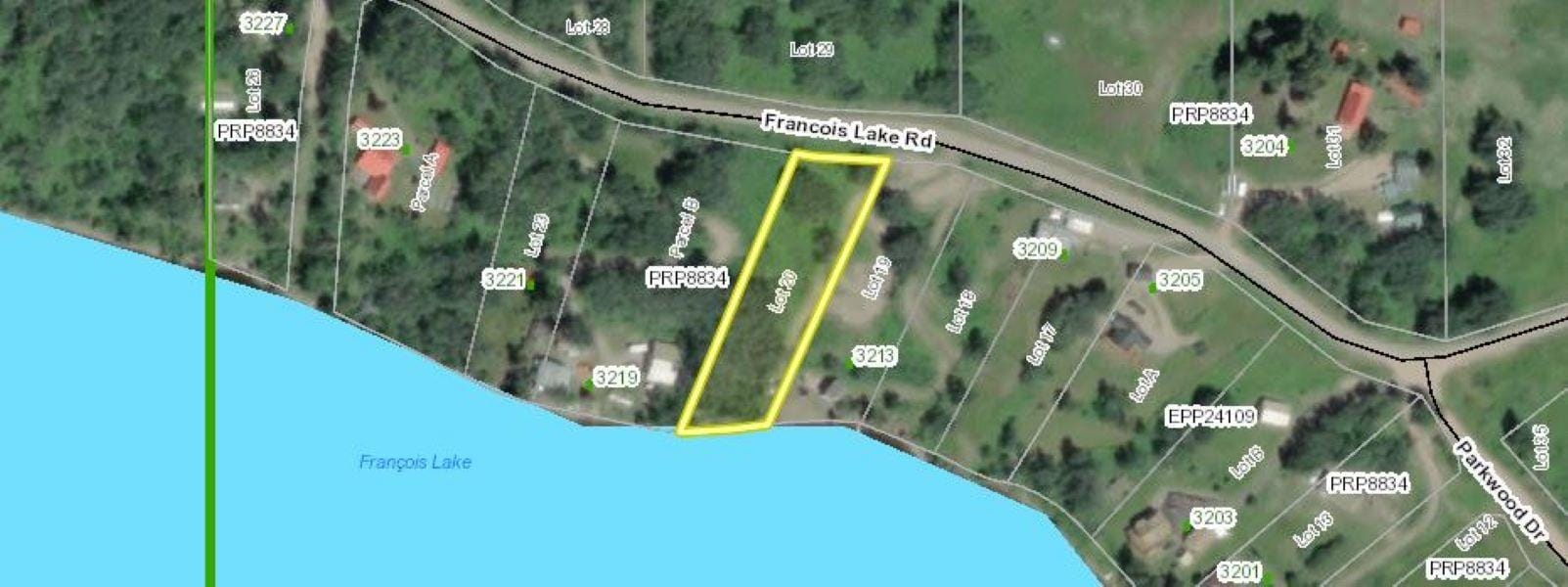 Lot for sale in Fraser Lake, Vanderhoof And Area, Lot 20 Francois Lake Road, 263120405 | Realtylink.org