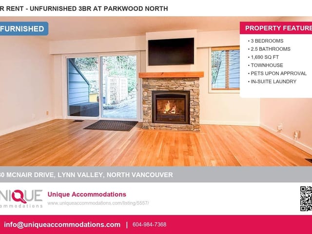 Townhouse for rent in North Vancouver, North Vancouver, 1530 McNair Drive, 263121122 | Realtylink.org