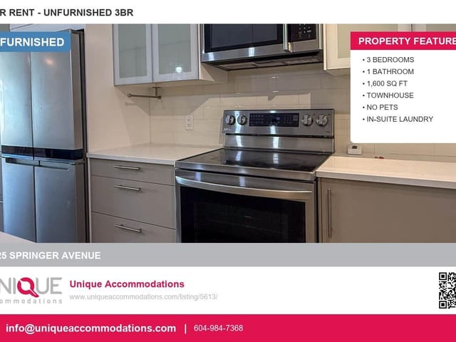 Townhouse for rent in Burnaby, Burnaby North, 2052 Springer Avenue, 263124022 | Realtylink.org