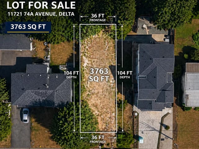 Lot for sale in Delta, N. Delta, 11721 74a Avenue, 263127330 | Realtylink.org