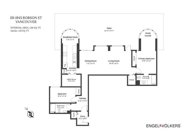 Apartment for sale in Vancouver, Vancouver West, 101 1845 Robson Street, 263128986 | Realtylink.org