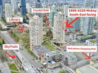 Apartment for sale in Burnaby, Burnaby South, 1806 6220 McKay Avenue, 263130527 | Realtylink.org