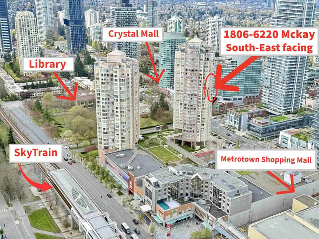 Apartment for sale in Burnaby, Burnaby South, 1806 6220 McKay Avenue, 263130527 | Realtylink.org