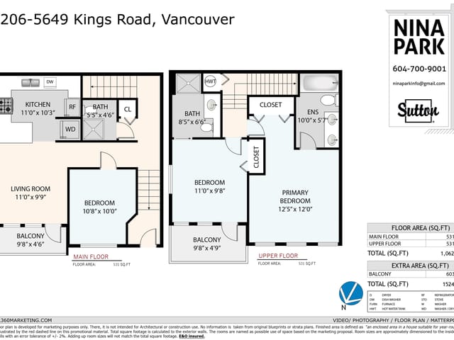 Townhouse for sale in Vancouver, Vancouver West, 206 5649 Kings Road, 263132487 | Realtylink.org