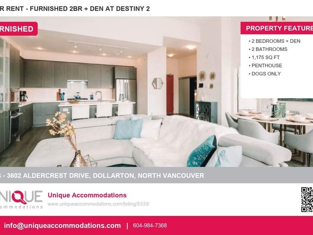 Apartment for rent in North Vancouver, North Vancouver, 504 3602 Aldercrest Drive Drive, 263134106 | Realtylink.org