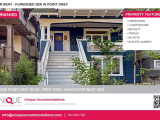 Apartment for rent in Vancouver, Vancouver West, 1 3536 Point Grey Road, 263156539 | Realtylink.org