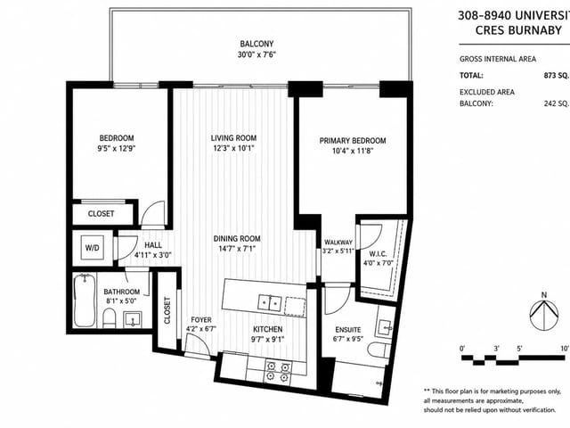 Apartment for sale in Burnaby, Burnaby North, 308 8940 University Crescent, 263165212 | Realtylink.org