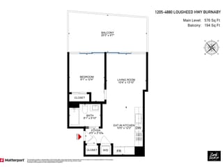 Apartment for sale in Burnaby, Burnaby North, 1205 4880 Lougheed Highway, 263169577 | Realtylink.org