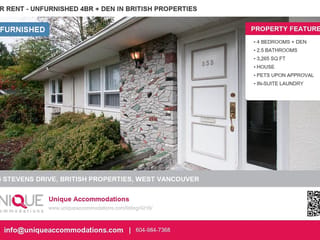 House for rent in West Vancouver, West Vancouver, 555 Stevens Drive, 263172741 | Realtylink.org