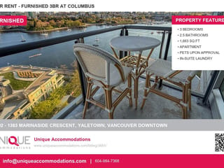 Apartment for rent in Vancouver, Vancouver West, 1702 1383 Marinaside Crescent, 263172773 | Realtylink.org