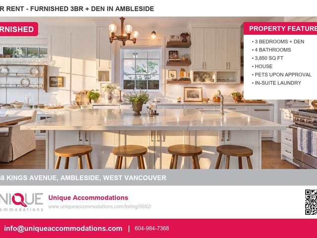 House for rent in West Vancouver, West Vancouver, 1248 Kings Avenue, 263172780 | Realtylink.org