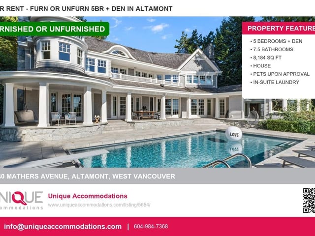 House for rent in West Vancouver, West Vancouver, 2940 Mathers Avenue, 263172828 | Realtylink.org