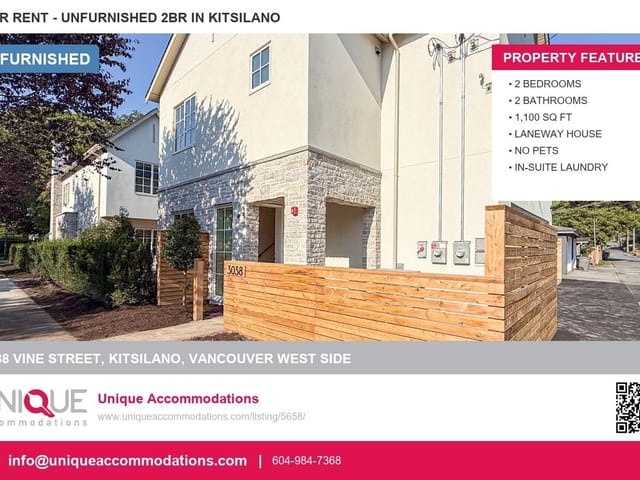 Other Property for rent in Vancouver, Vancouver West, 3038 Vine, 263176035 | Realtylink.org