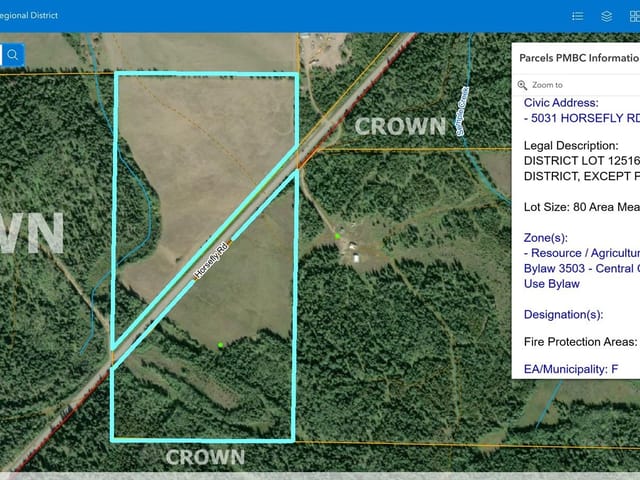 Lot for sale in Horsefly, Williams Lake, 5031 Horsefly Road, 263177078 | Realtylink.org