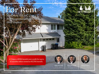 1/2 Duplex for rent in Port Coquitlam, Port Coquitlam, 1466 Mary Hill Drive, 263180921 | Realtylink.org