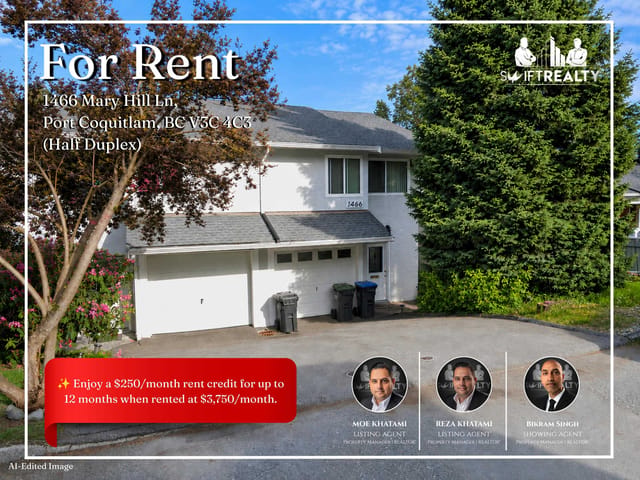 1/2 Duplex for rent in Port Coquitlam, Port Coquitlam, 1466 Mary Hill Drive, 263180921 | Realtylink.org