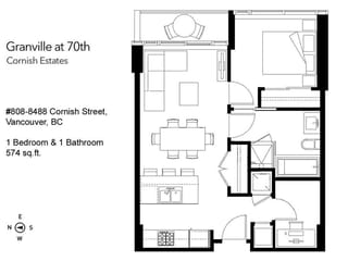 Apartment for sale in Vancouver, Vancouver West, 808 8488 Cornish Street, 263191436 | Realtylink.org