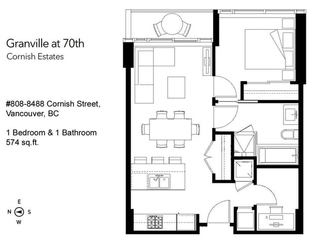 Apartment for sale in Vancouver, Vancouver West, 808 8488 Cornish Street, 263191436 | Realtylink.org