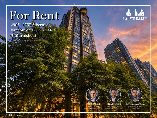 Apartment for rent in Vancouver, Vancouver West, 2803 1367 Alberni Street, 263194126 | Realtylink.org