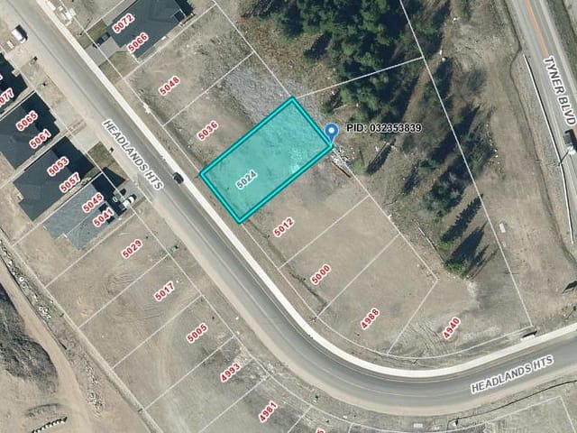 Lot for sale in Prince George, PG City South West, 5024 Headlands Heights, 263195407 | Realtylink.org